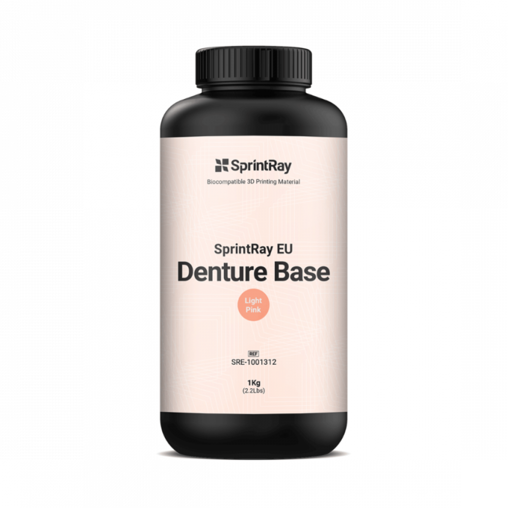 Pot de 1L de résine EU Denture Base Light Pink de la marque SprintRay