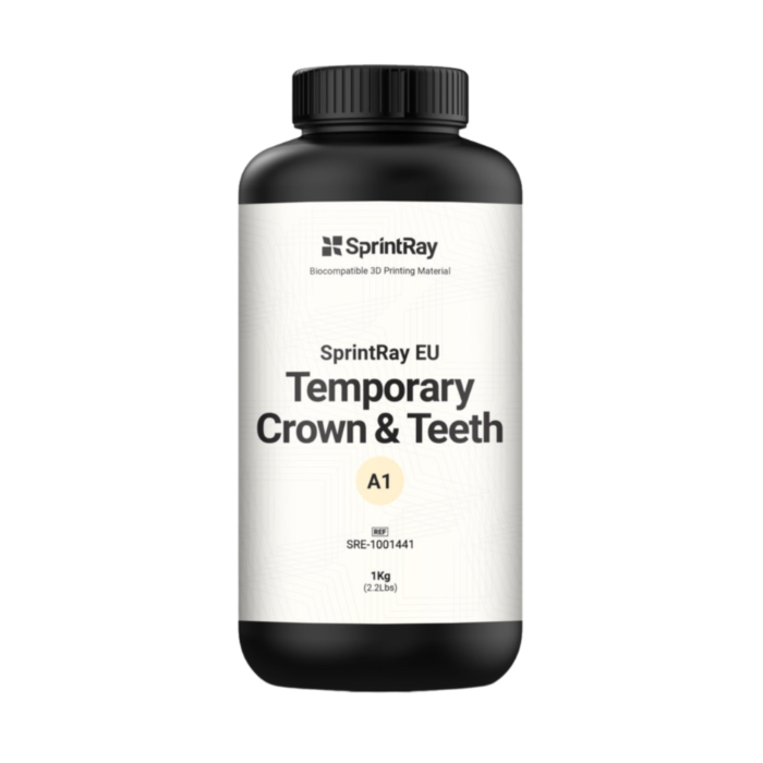 Pot de 1L de résine EU Temporary Crown & Tooth A1 de la marque SprintRay