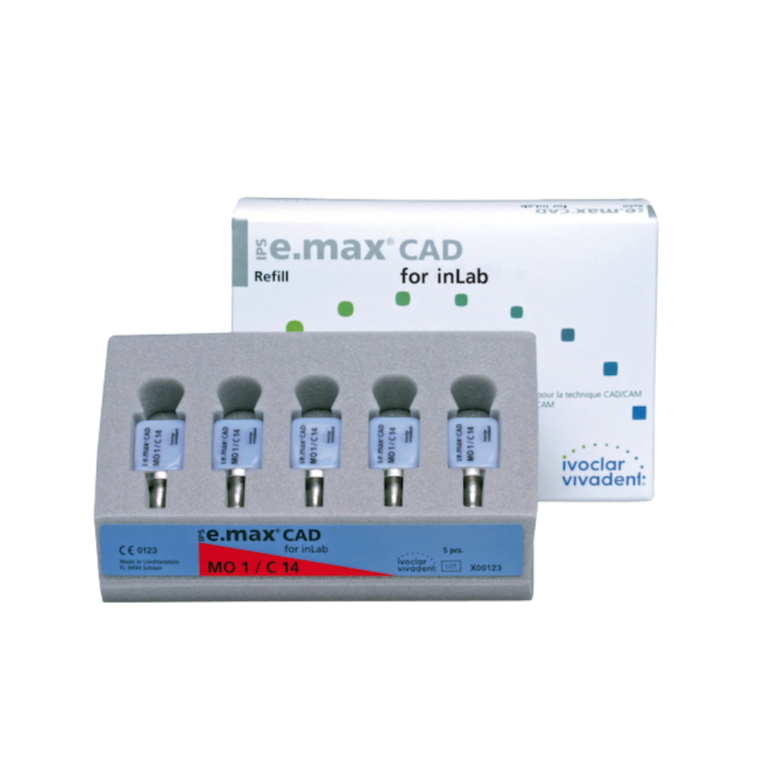 Le lot de 5 blocs IPS e.max CAD inLab MO (par 5) de la marque Ivoclar